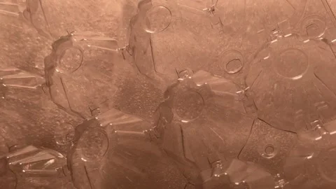 109_Abstract texture of recycled plastic packaging.mp4 Stock Footage 345340919