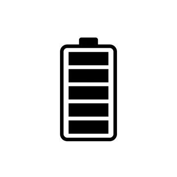 10eps simple flat vector illustration of a black battery icon, symbol, or sign Illustrazione stock