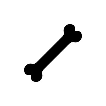 10eps vector illustration of a black bone icon, or symbol Stock Illustration