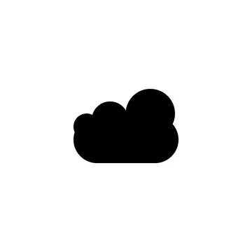 10eps vector illustration of a black cloud icon Stock Illustration