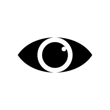 10eps vector illustration of a black eye icon, sign, or symbol Stock Illustration