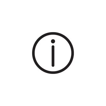 10eps vector illustration of a black information icon with outline circle Stock Illustration
