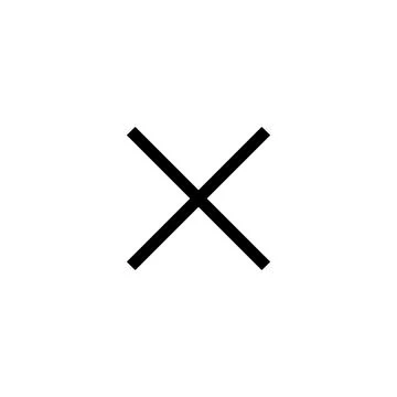 10eps vector illustration of a black line art cross mark icon Stock Illustration