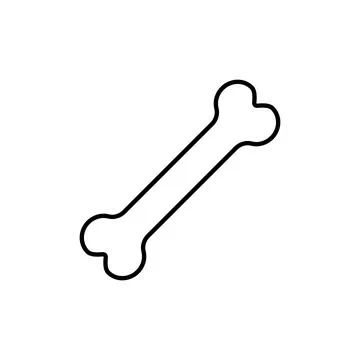 10eps vector illustration of a black line art bone icon, or symbol Stock Illustration