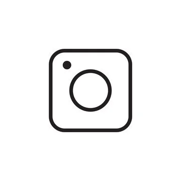 10eps vector illustration of a black outline camera or social media icon Stock Illustration