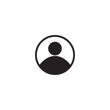 10eps vector illustration of a black user icon, sign, or symbol Stock Illustration