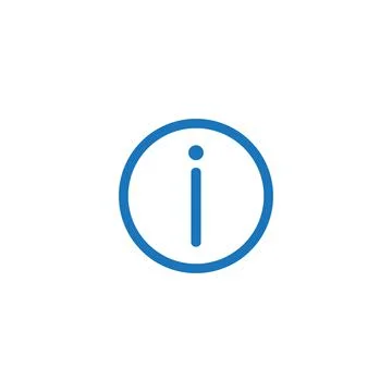 10eps vector illustration of a blue information icon with outline circle Stock Illustration