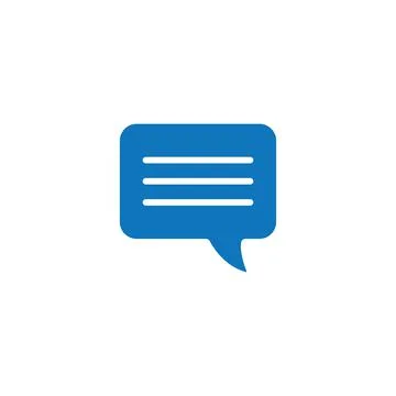 10eps vector illustration of a blue message icon, letter, chat, or symbol Stock Illustration