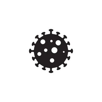 10eps vector illustration of a creative black coronavirus or COVID-19 icon Stock Illustration