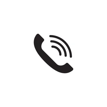 10eps vector illustration of a creative black telephone call handset solid icon Stock Illustration