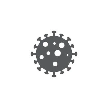 10eps vector illustration of a creative grey coronavirus or COVID-19 icon Stock Illustration
