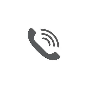 10eps vector illustration of a creative grey telephone call handset solid icon Stock Illustration