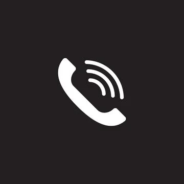10eps vector illustration of a creative white telephone call icon Stock Illustration