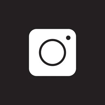 10eps vector illustration of a creative white camera or social media icon Stock Illustration