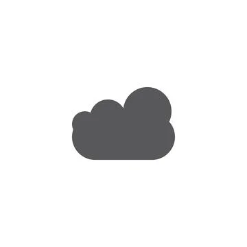 10eps vector illustration of a grey cloud icon Stock Illustration