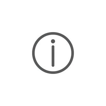 10eps vector illustration of a grey information icon with outline circle Stock Illustration