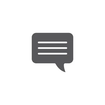 10eps vector illustration of a grey message icon, letter, chat, or symbol Stock Illustration