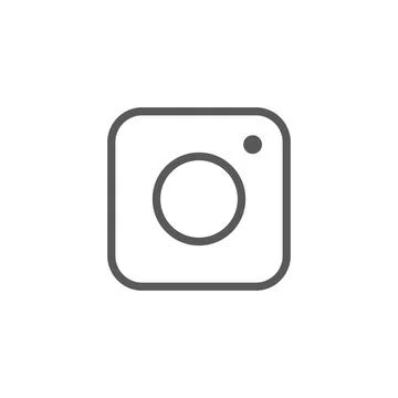 10eps vector illustration of a grey outline camera icon Stock Illustration
