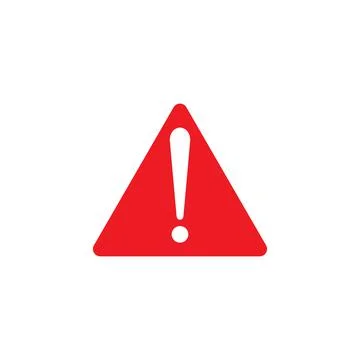 10eps vector illustration of a red and white danger warning icon, or symbol Stock Illustration