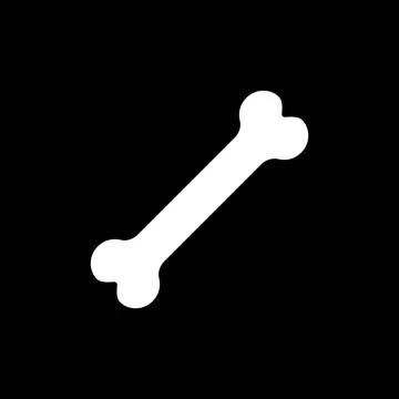 10eps vector illustration of a white bone icon, or symbol Stock Illustration