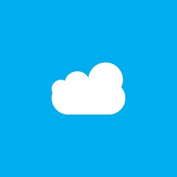 10eps vector illustration of a white cloud icon Stock Illustration