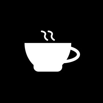 10eps vector illustration of a white coffee or teacup icon, or symbol Stock Illustration