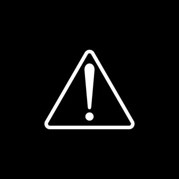 10eps vector illustration of a white danger warning icon, or symbol Stock Illustration