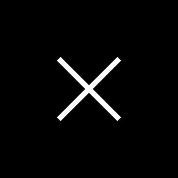 10eps vector illustration of a white line art cross mark icon Stock Illustration