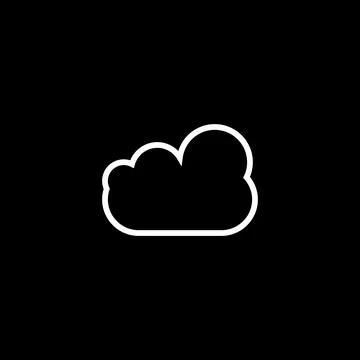 10eps vector illustration of a white line art cloud icon Stock Illustration