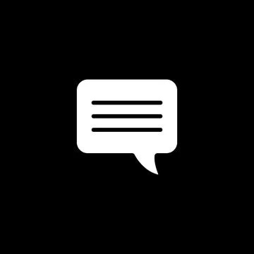 10eps vector illustration of a white message icon, letter, chat, or symbol Stock Illustration