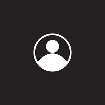 10eps vector illustration of a white user icon, sign, or symbol Stock Illustration