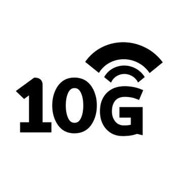 10G Wireless Wifi icon Illustrazione stock
