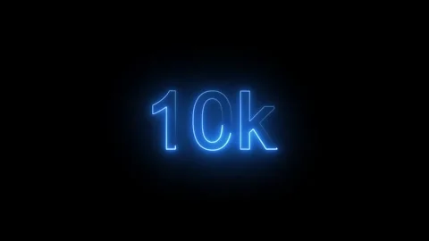 10k animation neon text effect video motion on black background. Stock Footage 317217801