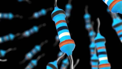 10K Ohms Resistor Background- 3D Motion Graphics Background Stock Footage 172003550
