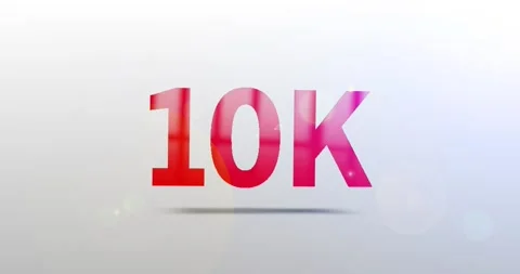10K. Particle Logo. Text Animation. 10000 Followers Stock Footage 135475086