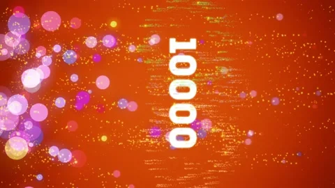10k Vertical Video Counter on reaching subscribers, likes and etc. Video stock 135171522