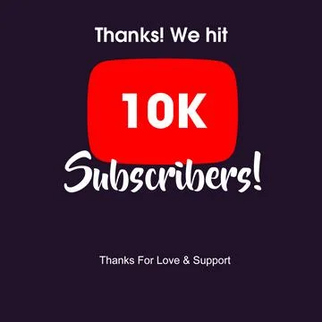 10k YouTube Subscribers Stock Illustration