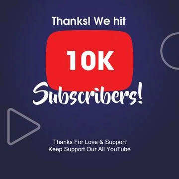10K YouTube Subscribers Stock Illustration