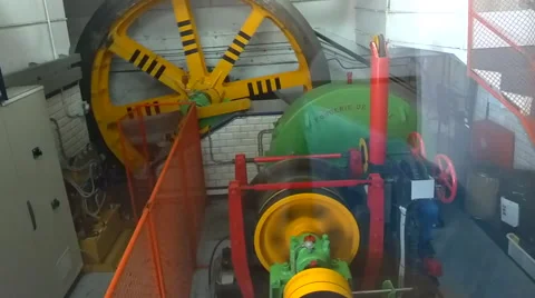 10s Montserrat Funicular Flywheels Stock Footage 48241753