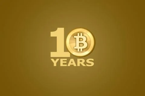 10th Anniversary Bitcoin Stockillustratie