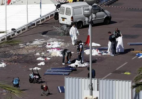 10th Anniversary of terror attack in Nice, France - 15 Jul 2016 Stock Photos