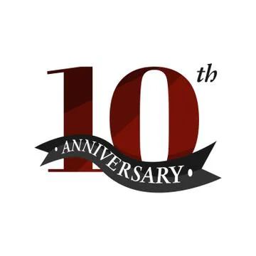 10th anniversary vector logo illustration. 10 years anniversary celebration l Stock Illustration