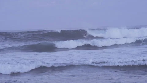 10x Slow motion Surfer on a wave in North Shore Oahu wide lens Stock Footage 240025976