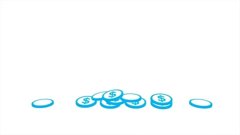 11 1 Coin Falling Stock Footage 78479406