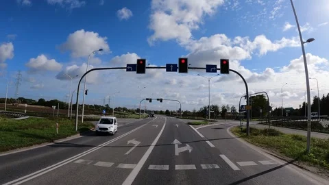 11-10-2025; time lapse car movement on the road in Poland Stock Footage 312698363