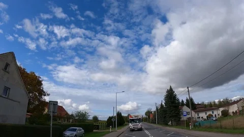 11-10-2025; time lapse car movement on the road in Poland Stock Footage 312698373