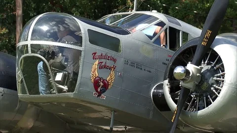 AT-11 Beech Kansan Stat Vídeo Stock 84234426