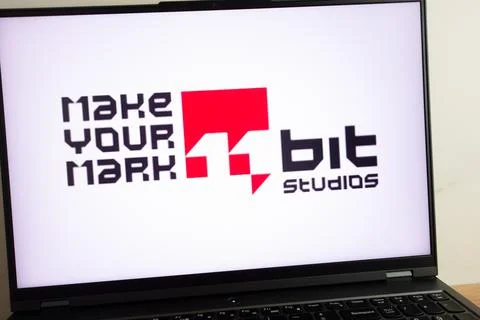11 Bit Studios game development company logo on laptop Stock Photos