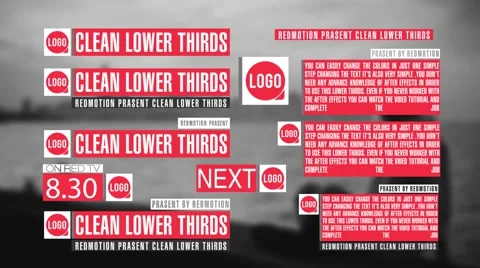 11 Clean Lower Thirds Stock After Effects