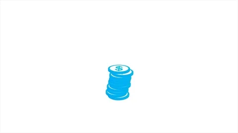 11 Coins Falling Stock Footage 78479395